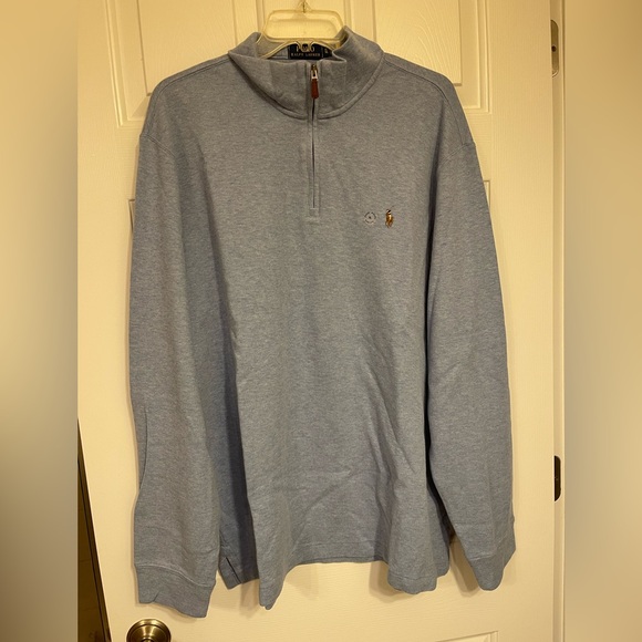 Polo Ralph Lauren 1/4 Zip Pullover Size XL Light Blue